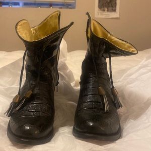 Size 8 Verthali Exotic Leather Cowboy Boots
